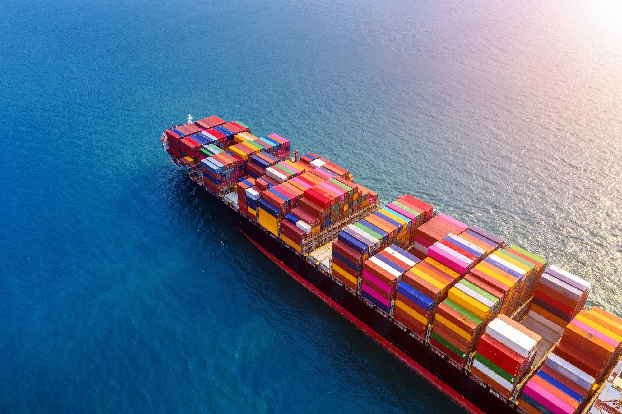 Commercial cargo container vessel